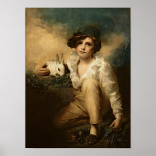 Pojke och kanin, c.1814 poster