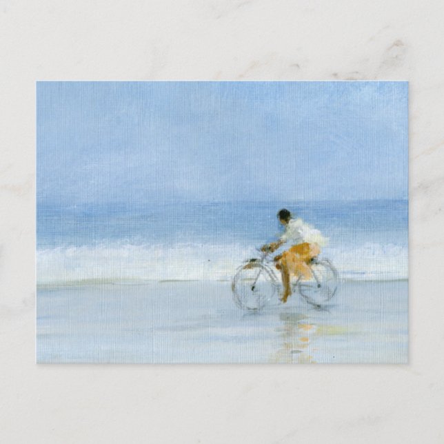 Pojke på cykel 2 vykort (Framsida)