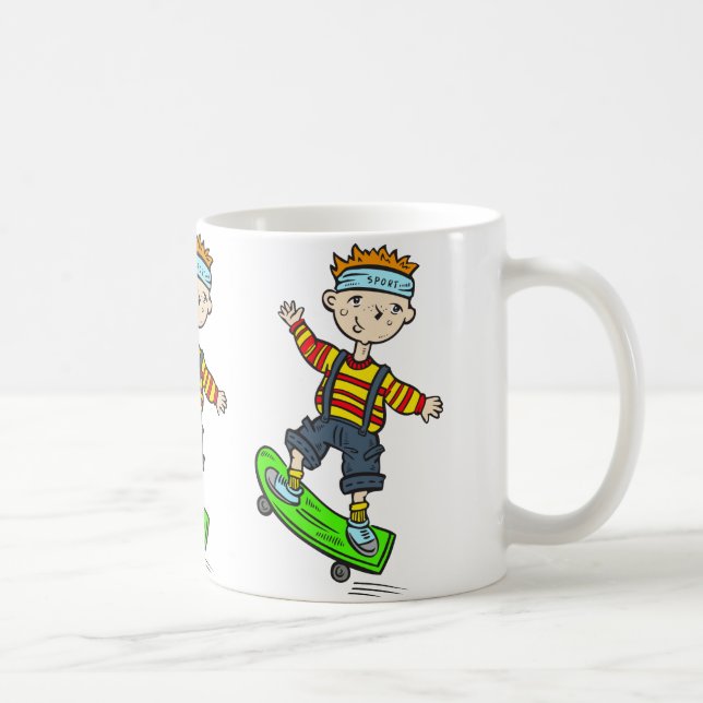 Pojke på skateboarden kaffemugg (Höger)