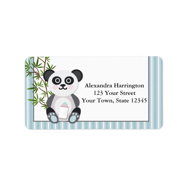 Pojke Panda, Rand Adressetikett (Framsidan)