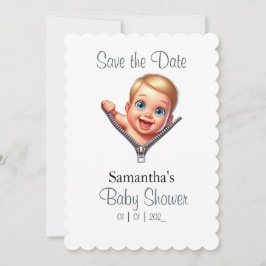 Pojke Peeking out Baby Shower Theme