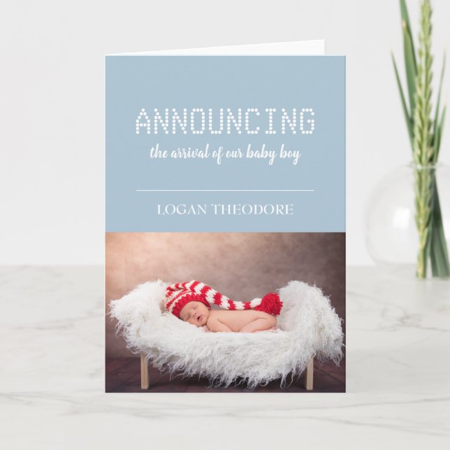 Pojke | Personlig av födelseattentat Meddelande (Framsida)