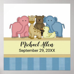 Pojke Personlig Namn Nursery Poster