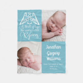 pojke Photo Blue Anpassningsbar Religiösa Jul Fleecefilt