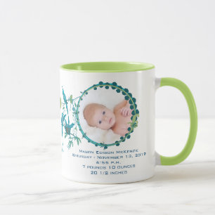 Pojke Photo Mugg Baby Stats i Cute Birds