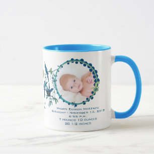 Pojke Photo Mugg Baby Stats i Cute Birds