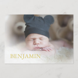 Pojke Photo Naming Ceremony Hebrew Jewish Inbjudningar