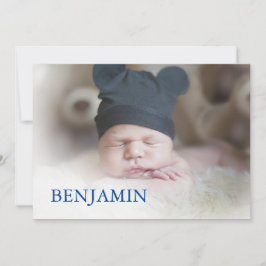 Pojke Photo Naming Firande Inbjudningar