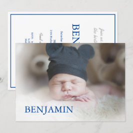 Pojke Photo Naming Firande Inbjudningar