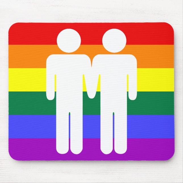 Pojke + Pojkeregnbåge Mousepad Musmatta (Framsidan)