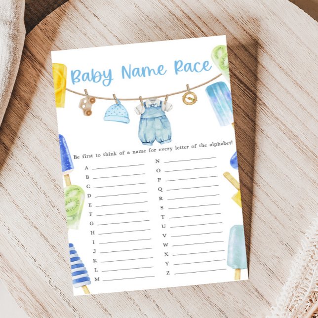 Pojke Popsicle Baby Shower Hur Stor Är Spelet (Ready to Pop Popsicle Baby Shower Game)