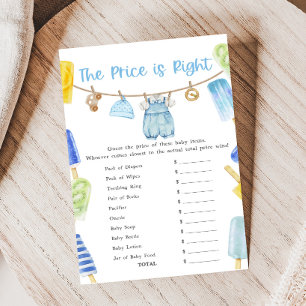 Pojke Popsicle Baby Shower Price is Right Lek
