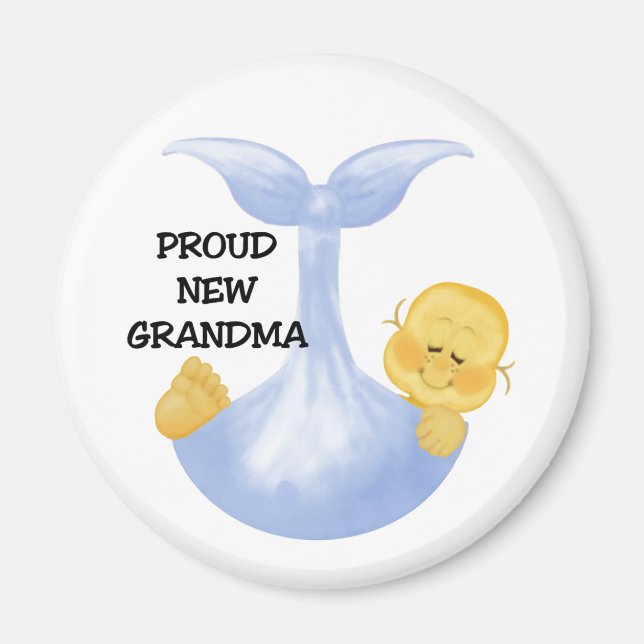 Pojke Proud Grandma Magnet (Framsidan)