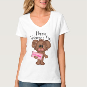 Pojke Puppy Hund Glad Alla hjärtans dag t-shirt 1