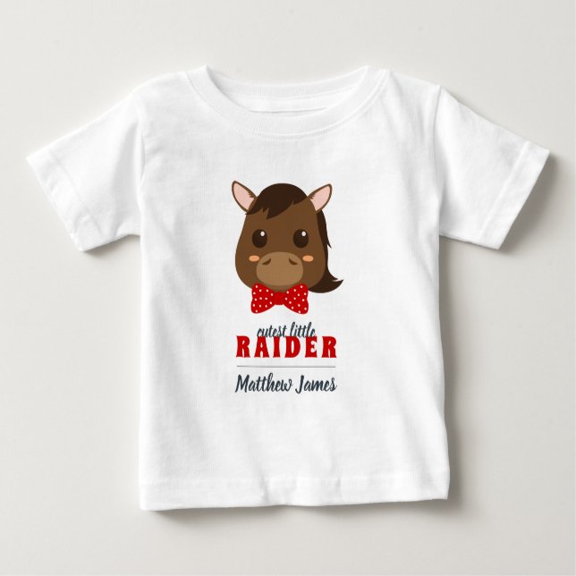Pojke Red Horse Raider T-Shirt (Framsida)