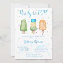 Pojke redo att poppa sommar baby shower