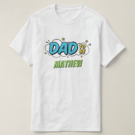 Pojke Serietidning Superhjälte Babyfirande Pappa T Shirt