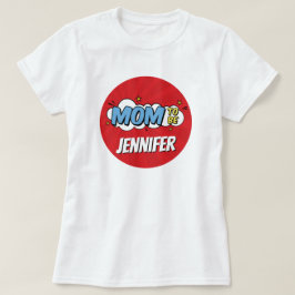 Pojke Serietidning Superhjälte Bebis Shower Mamma T Shirt