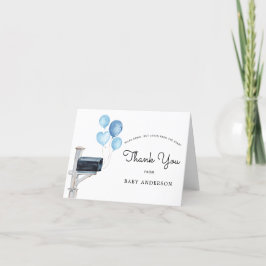 Pojke Shower efter post, Tack Kort