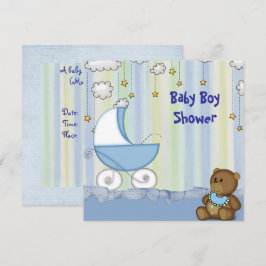 Pojke Shower Inbjudan
