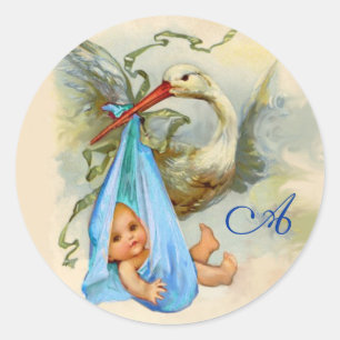 POJKE SHOWER MONOGRAM, RUNT KLISTERMÄRKE