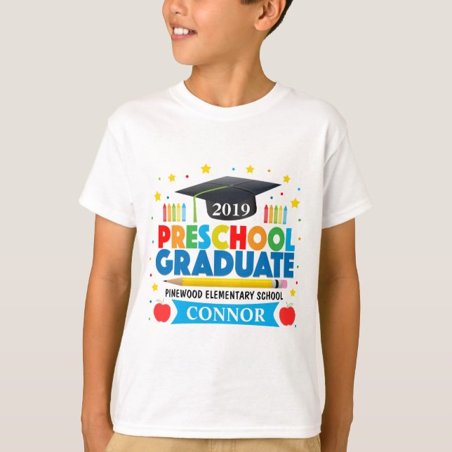 Pojke sist dag av den förskole- doktorand- T-tröja T Shirt (Framsida)