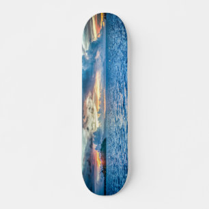 Pojke Skateboard för solnedgångblått Bräda 20,5 Cm