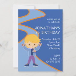 Pojke skridskoåkningparty inbjudningar