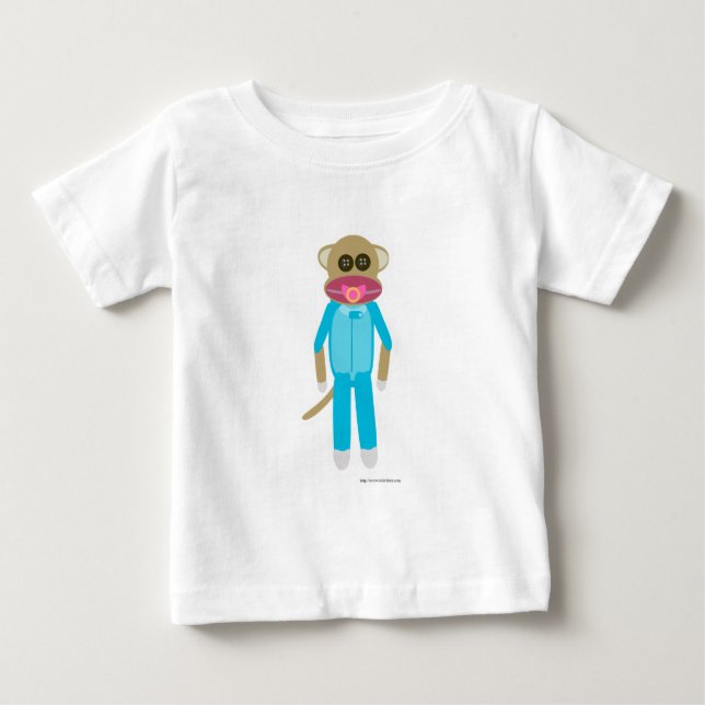 Pojke Sock monkey T-shirt (Framsida)