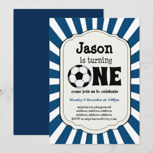 pojke som byter One Soccer Ball-inbjudan Inbjudningar