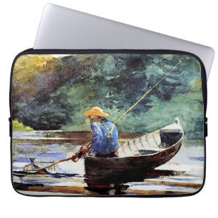 Pojke som fiskar, konstverk av Winslow Homer Laptop Fodral
