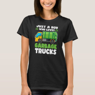 Pojke som Kärlek Sopor Lastbilar återanvänder Kids T Shirt