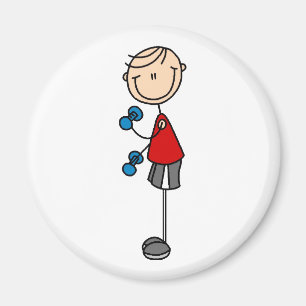Pojke som övar magneten magnet
