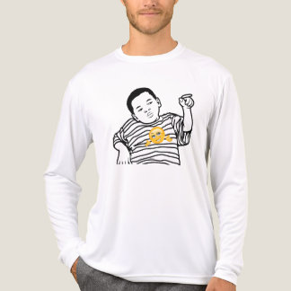 Pojke som pekar med självgod emoji Linjärt illustr T Shirt