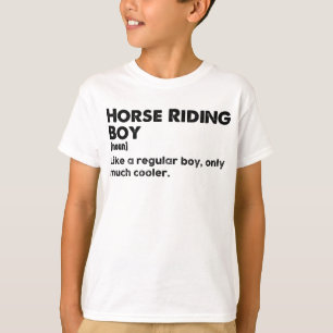 Pojke som rider på häst Rolig definition Ryttare T Shirt