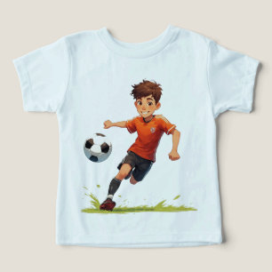 Pojke som spelar fotboll t shirt