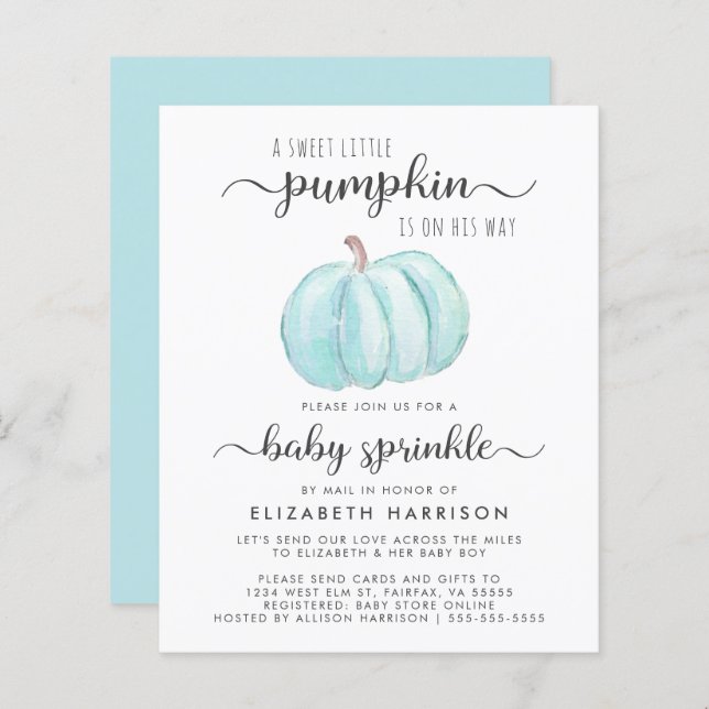 Pojke Sprinkle by Mail Blue Pumpkin (Fram/baksida)