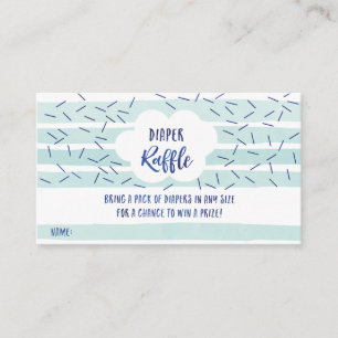 Pojke Sprinkle Diaper Raffle Card - Blue Tilläggskort