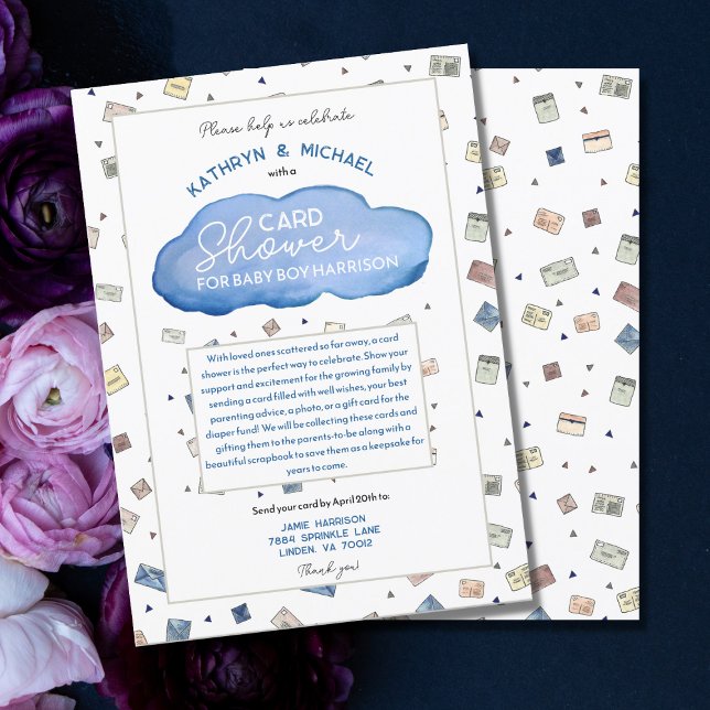 Pojke sprinklingskort inbjudningar (Skapare uppladdad)