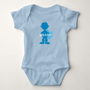 Pojke Superhjälte Blue Silhouette Personlig Tee