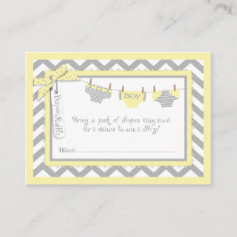 Pojke Tie Diaper Raffle Biljett Tilläggskort