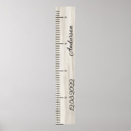 Pojke-tillväxtdiagram för trä Personlig Poster