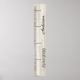 Pojke-tillväxtdiagram för trä Personlig Poster