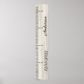 Pojke-tillväxtdiagram för trä Personlig Poster