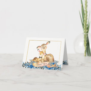 Pojke Ulland Hjärt Baby Shower Tacksamhetskort Tack Kort