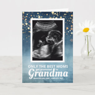 Pojke Ultrasound Grandma Gravid Announement Kort