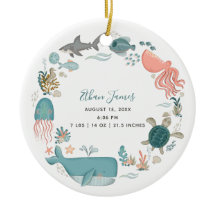 Pojke under Sea Birth Stats Keepsak