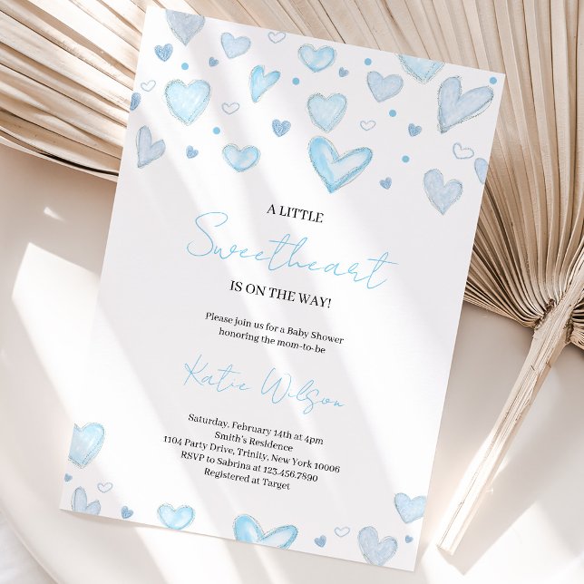 Pojke Valentine Baby Shower Inbjudningar (Skapare uppladdad)