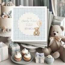 Pojke Vi Kan Knappast Vänta Teddybjörn Bebis Kalas
