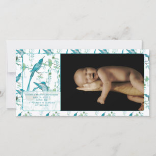 Pojke Vintage Baby Bird Bild meddelande